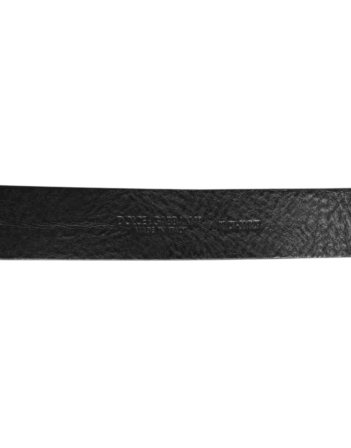 Black Leather Classic Metal Logo Buckle Belt