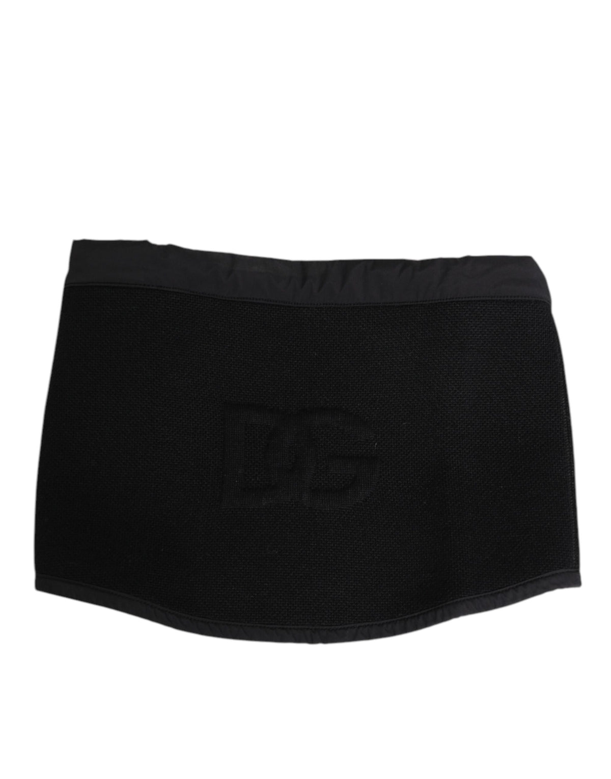 Black Lace Stole Knitted DG Logo Men One Size Scarf