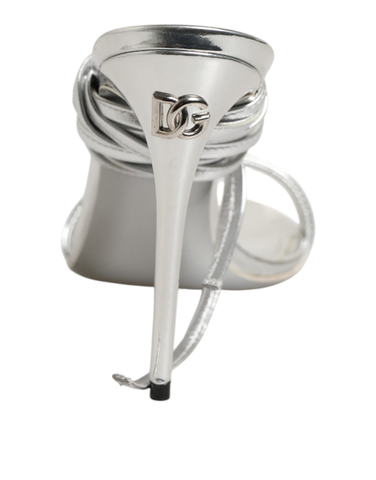 Silver Strappy High Heels Sandals Shoes