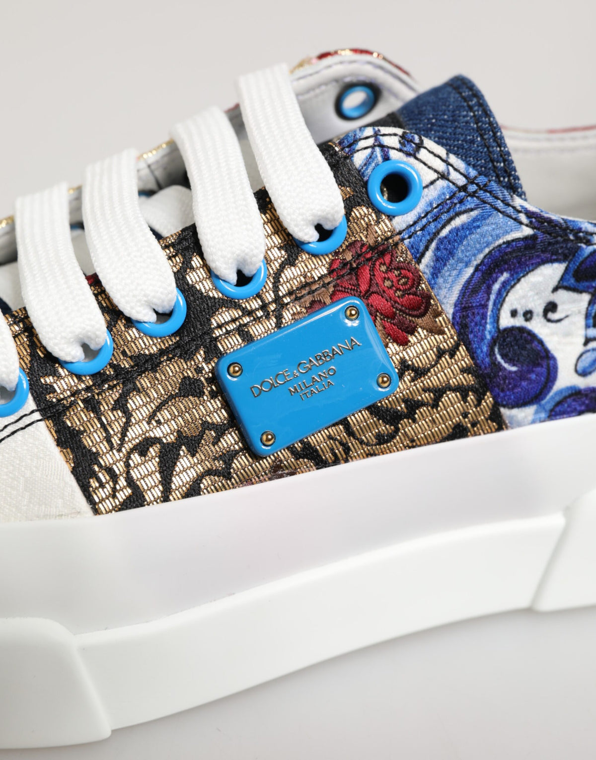 Multicolor Patchwork Low Top Sneakers Shoes