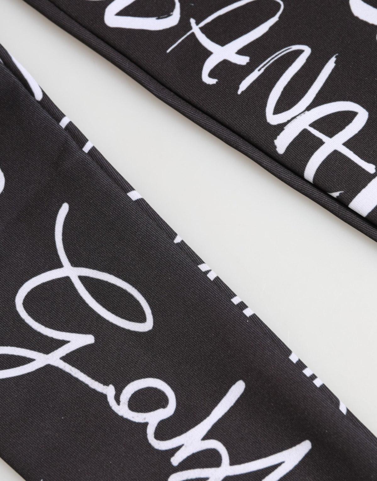 Black White DG Logo Elbow Length Mitten Gloves