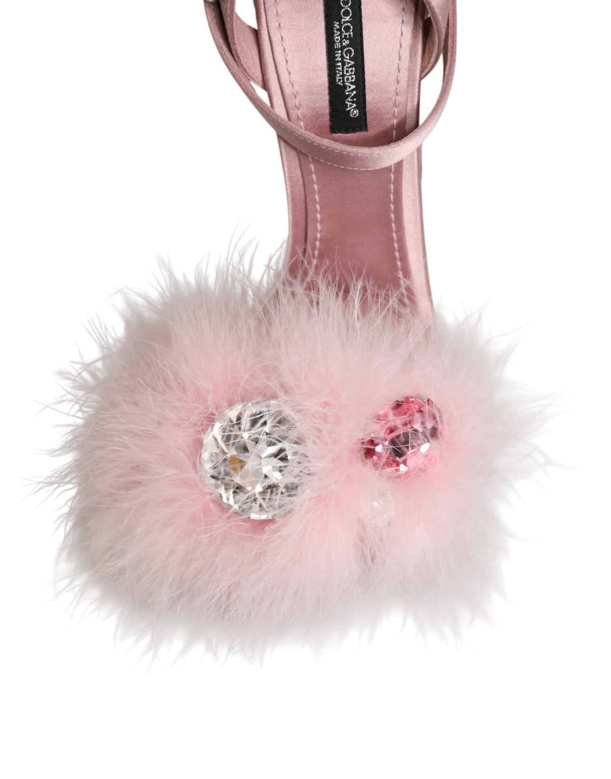 Pink Sequined Ankle Strap Sandals Shoes