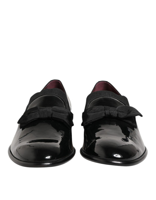 Black Leather Slip On Dress Men Loafers Shoes