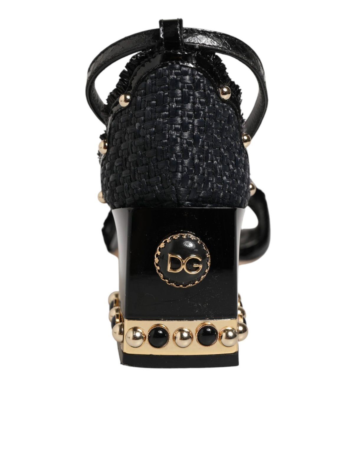 Black Studded Ankle Strap Sandals Shoes