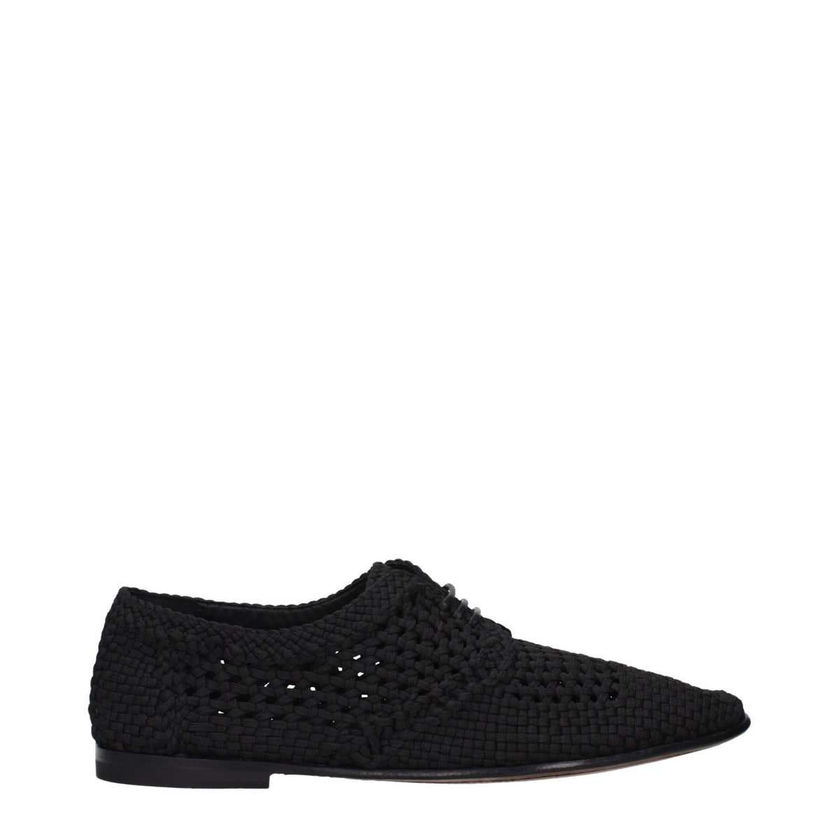 Black Fabric Oxfords And Derbies