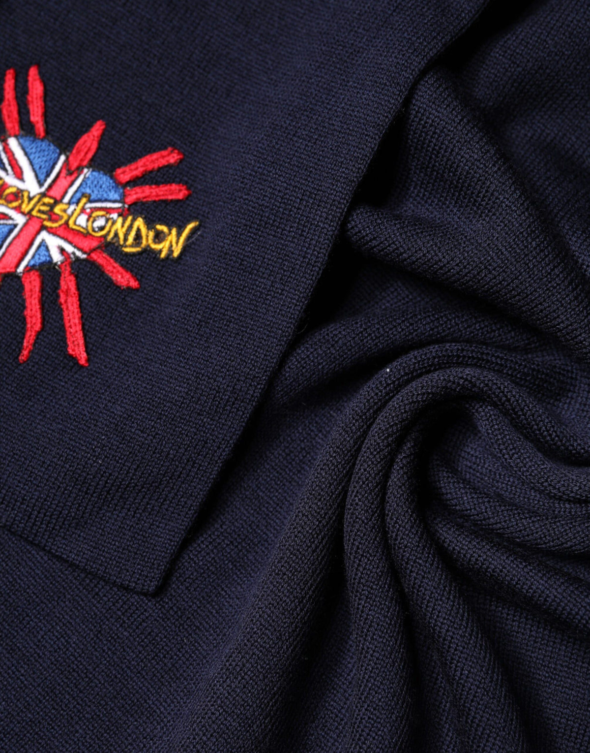 Blue Wool DG Loves London Neck Wrap Scarf