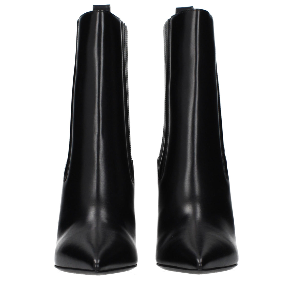 Black Leather Ankle Boots