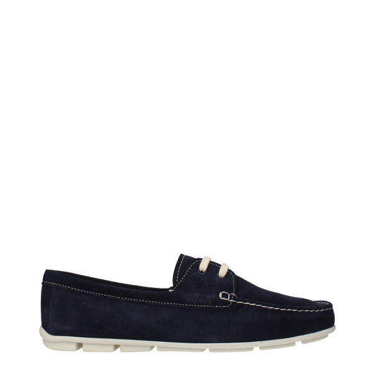 Siniset nahkaiset slip-on-loaferit