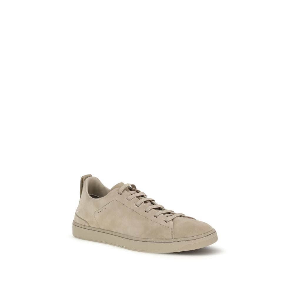 Gray Rubber Low Top Sneakers